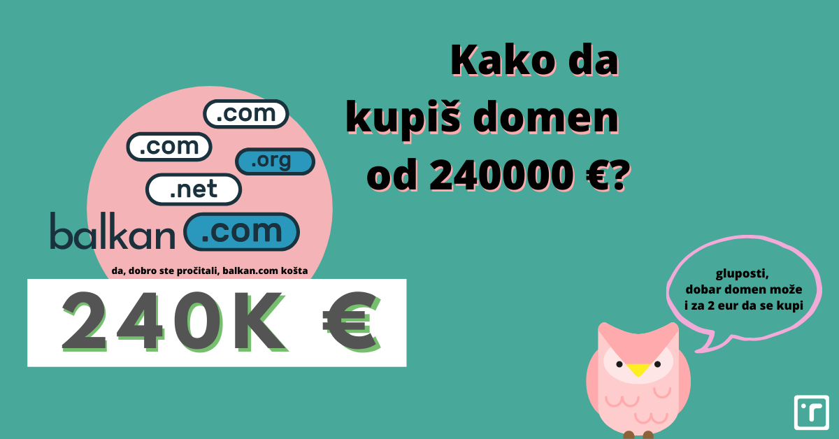 Kako da kupiš domen od 240000 eur?
